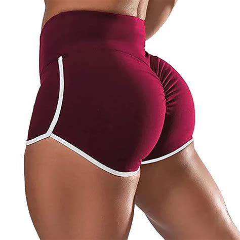 Women Yoga Shorts Tight Fitting Hip Gym Workout Casual Sports Hot Short Pants