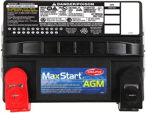 Delphi Bu9075dt Maxstart Agm Premium Automotive Battery Group Size 75