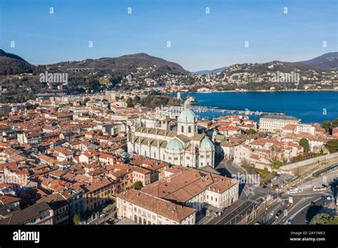 City Of Como Italy Panoramic View Stock Photo Alamy