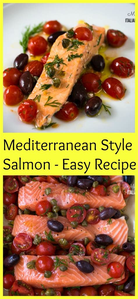 <p>a complete meal that goes from the oven to your. Mediterranean style salmon fillets - easy speedy recipe | Oven baked salmon, Baked salmon ...