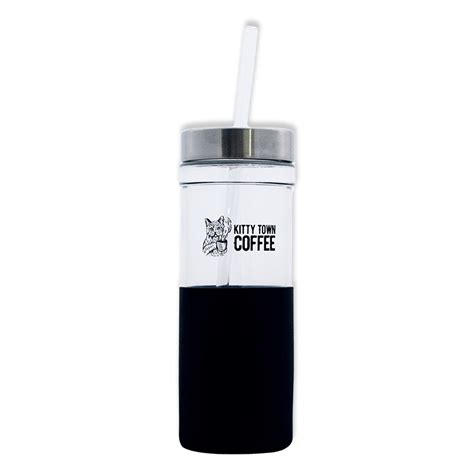 Glass Iced Coffee Tumbler Limited Edition Kitty Town Coffee