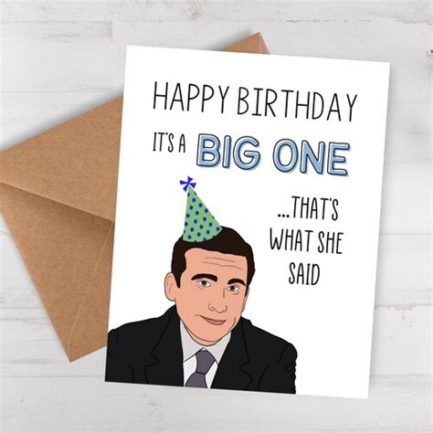 Michael Scott 30th Birthday Card The Office Greeting Card Etsy
