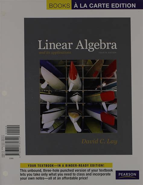 Amazon Linear Algebra And Its Applications Books A La Carte Edition