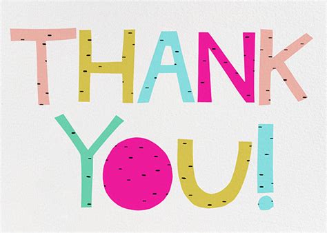 A Fun Colorful And Customizable Thank You Card With Big Bold Letters