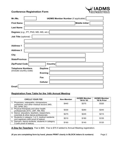 FREE 11 Conference Registration Forms In PDF MS Word Excel