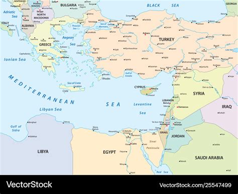 Map Of Eastern Mediterranean Sea
