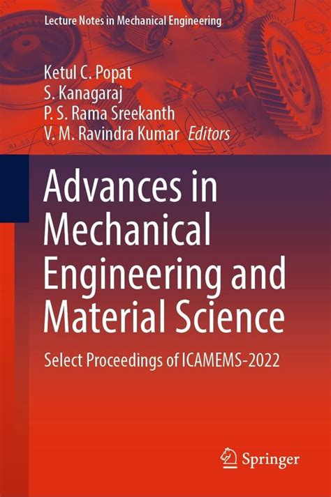 Lecture Notes In Mechanical Engineering Advances In Mechanical