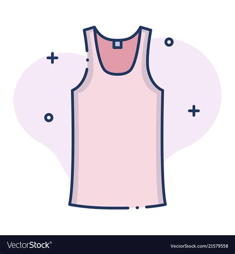 Undershirt Linecolor Royalty Free Vector Image