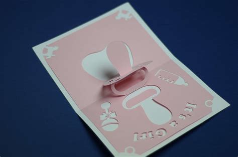 Baby Shower Pop Up Card Pacifier Creative Pop Up Cards