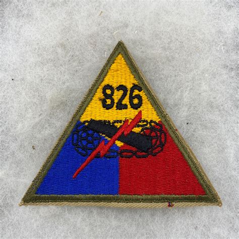 Us Army 826th Tank Battalion Patch Post Ww2 Fitzkee Militaria