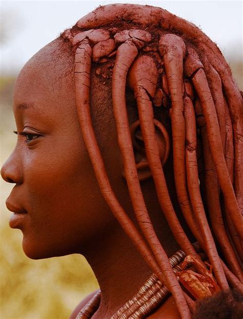 The Himba Women Of Namibia They Put Beautiful Red Clay In Their Hair