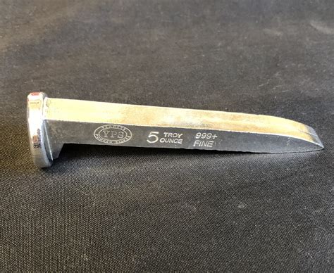 5 oz Railroad Spike - Yeager's Poured Silver | 330-299-5239