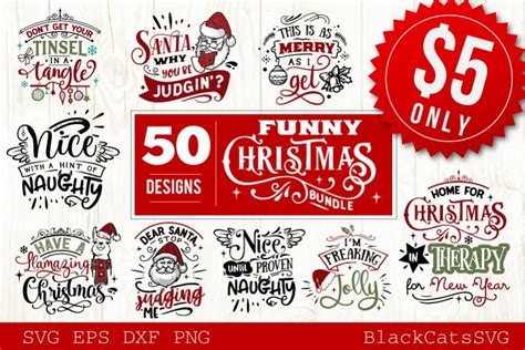 top 10 funny christmas svg designs design bundles