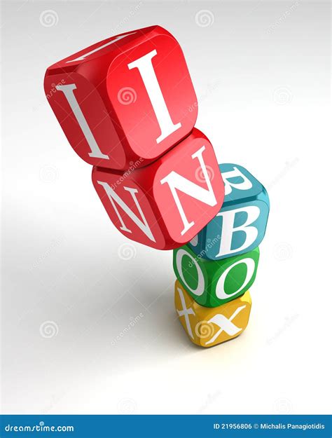 Inbox Sign 3d Colorful Box Tower Royalty Free Stock Image Image 21956806