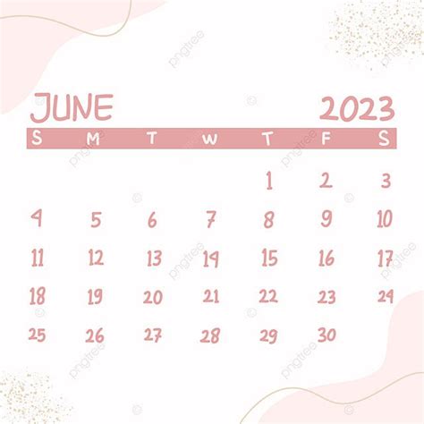 Calendar June With Aesthetic Background Calendar Aesthetic June