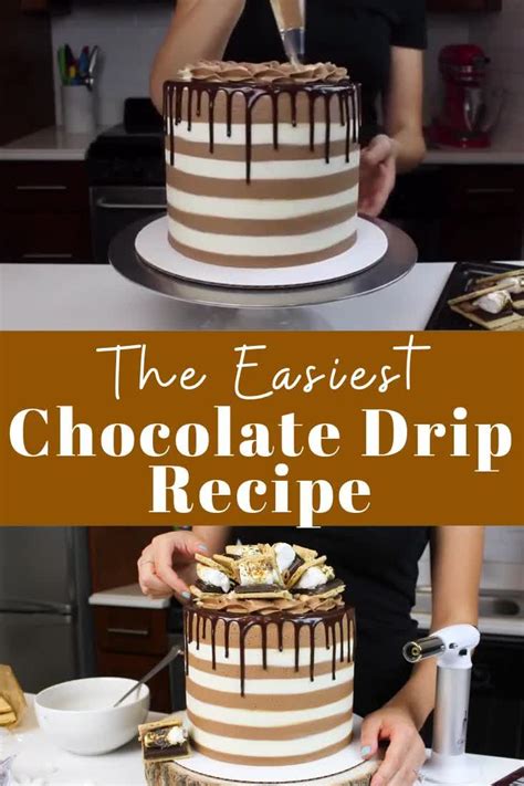 The Easiest Chocolate Drip Recipe Only 2 Ingredients