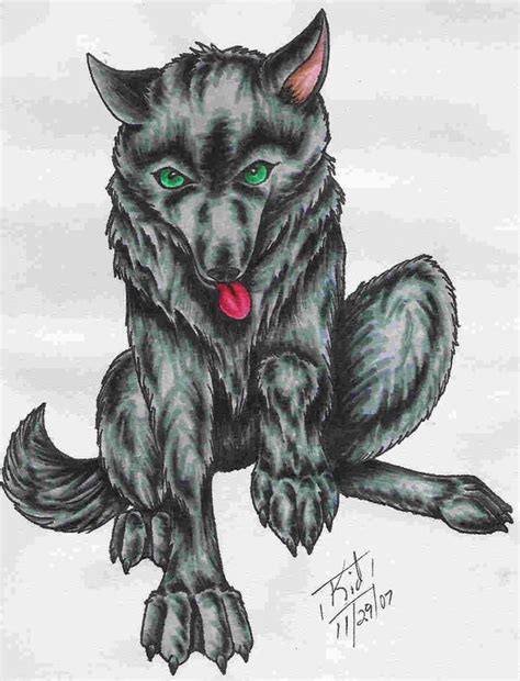 Black Wolf Pup By Kidwingedwolf On Deviantart