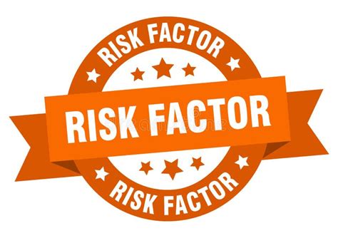 Risk Factor Round Ribbon Isolated Label Risk Factor Sign Stock Vector