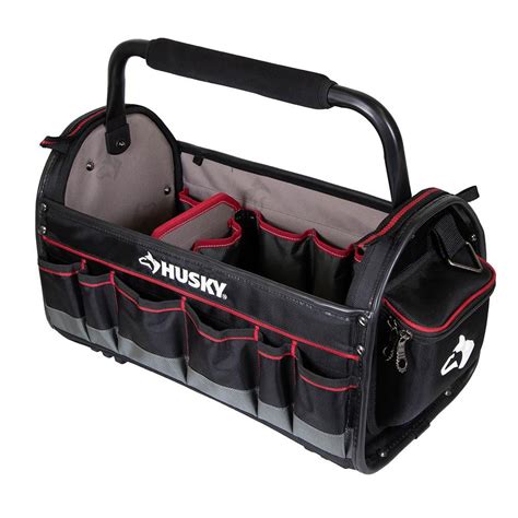 Husky 20 In Pro Tool Tote With Removable Tool Wall 67129 02 The Home