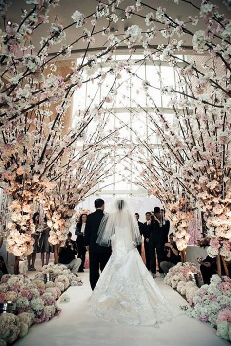 Another choice for wedding decoration ideas diy for an outdoor wedding. Blossoming Trees {For Weddings!} - B. Lovely Events