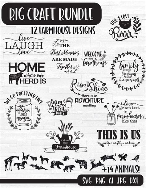Download Digital Quote SVG Bundle Farmhouse Designs, Farmhouse Printable Home Decor, Farm Style ...
