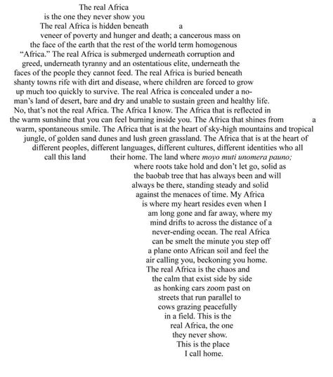 To understand Africa, we must know its poetry. - Unconditionally