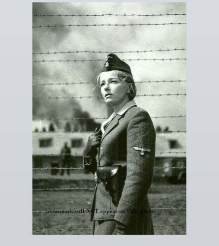German Prison Camp Female Guard Photo World War Ii Auschwitz Concentration Camp Ebay