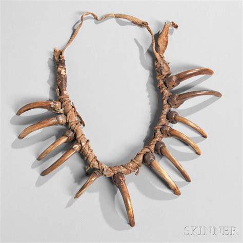 Plains Indian Grizzly Bear Claw Necklace Sale Number 3005b Lot Number 165 Skinner