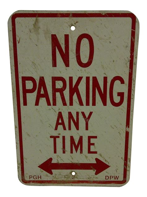 Vintage No Parking Sign Circa 1950 Chairish