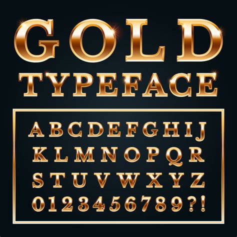 Gold Serif Font Illustrations Royalty Free Vector Graphics And Clip Art