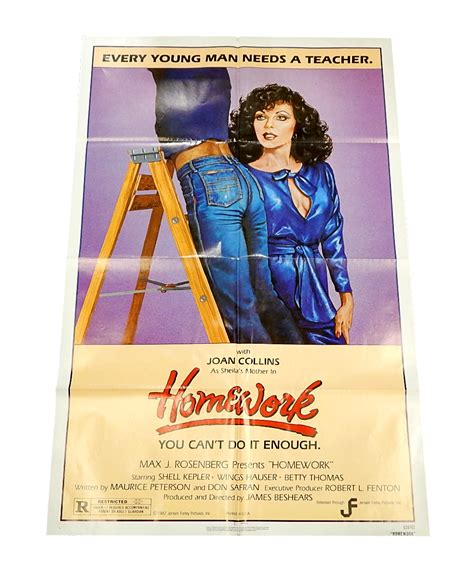 Homework One Sheet Theatrical Movie Poster 27x41 Vintage Joan Collins Ebay