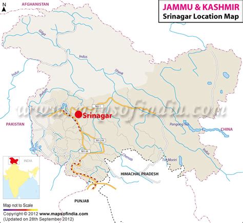 Srinagar Location Map Where Is Srinagar