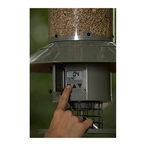 Automatic Bird Feeder Programmable Timer Seed Dispenser Less Refilling