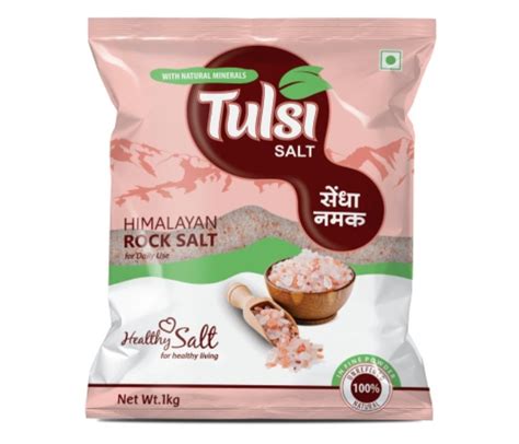tulsi pink himalayan rock salt sendha namak sindha namak 1 kg packaging type packet at rs