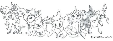 Vaporeon Pokemon Coloring Pages Eevee Evolutions