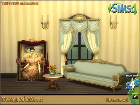 Mod The Sims Wcif Designsforsims Ts3 Ts4 Rococo Set