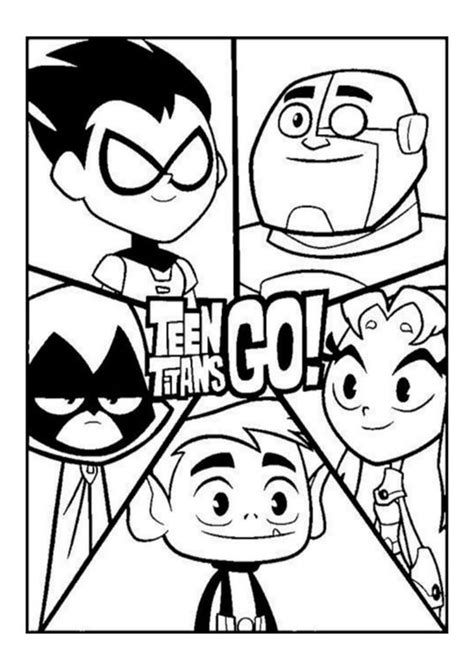 Free Easy To Print Teen Titans Go Coloring Pages Teen Titans