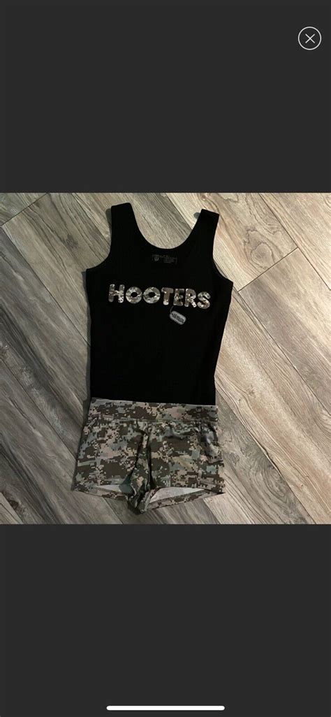Hooters Uniform Rare Troops Camo Tank And Shorts Both S Gem