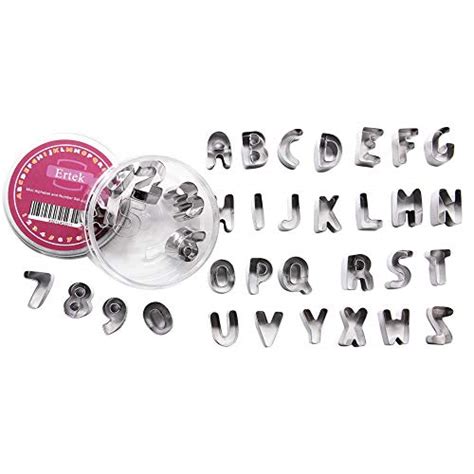 Mini Alphabet And Number Cookie Cutters Set Of 36 Pieces Stainless