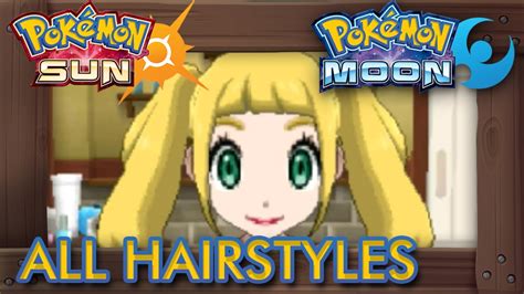 * ma boy in y is white with blonde hair and in moon black with beige/blonde hair colour, like black/brown skinned people, born with natural blonde hair~ thank you for give the official art many skin colours! Pokémon Sun and Moon - All Hairstyles (Male & Female) - YouTube