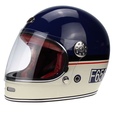 Viper F656 Retro Vintage Full Face Motorbike Motorcycle Helmet Carbon