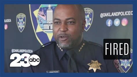 oakland police chief fired by mayor one news page video