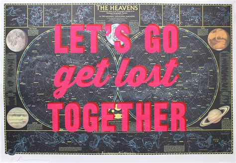 Lets Go Get Lost Together Pink Heavens Litho By Dave