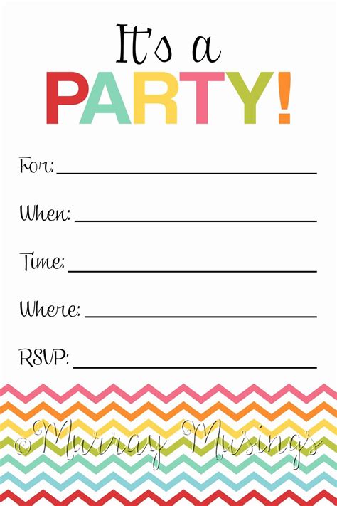 Free Printable Invites Birthday Party
