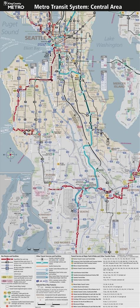 Seattle Metro Public Transport Map