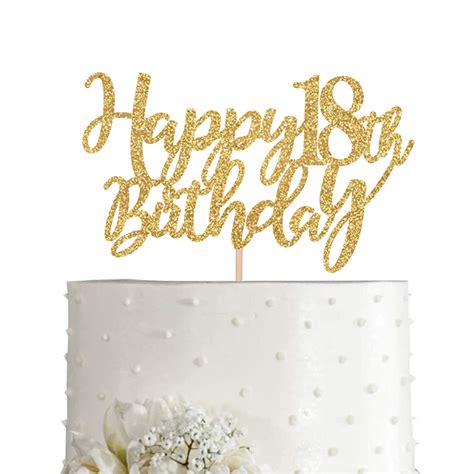 Buy Gold Glitter Happy Th Birthday Cake Topper Gold Years Old