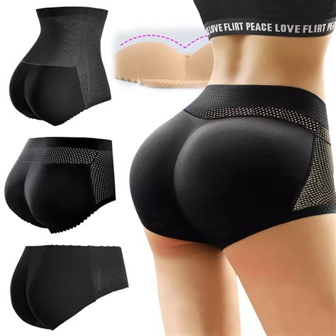 Hip Sponge Padded High Waist Panties Fake Ass Enhancer Butt Lifter Briefs Seamless Tummy Shaper
