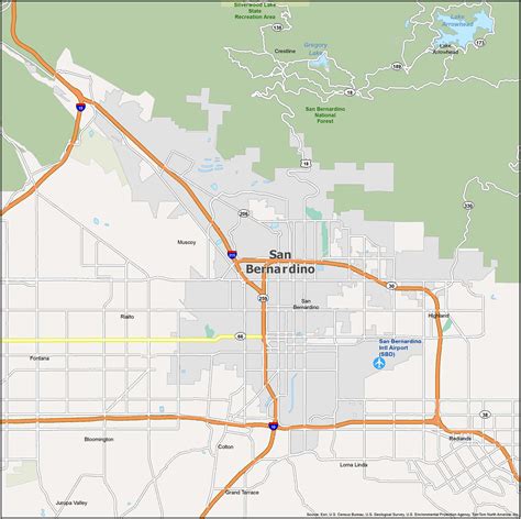 San Bernardino Map California Gis Geography