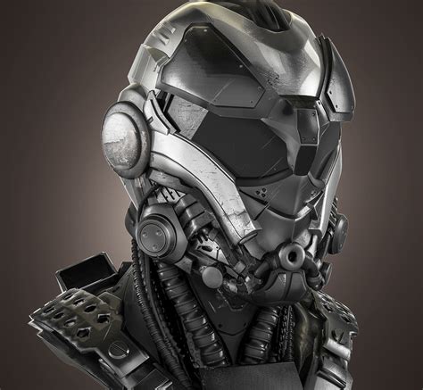 Helmet Of Warfare On Behance Helmet Concept Helmet Armor Concept