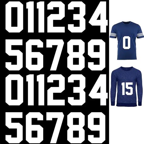 Iron On Numbers T Shirt Heat Transfer Numbers 0 To 9 Jersey Numbers